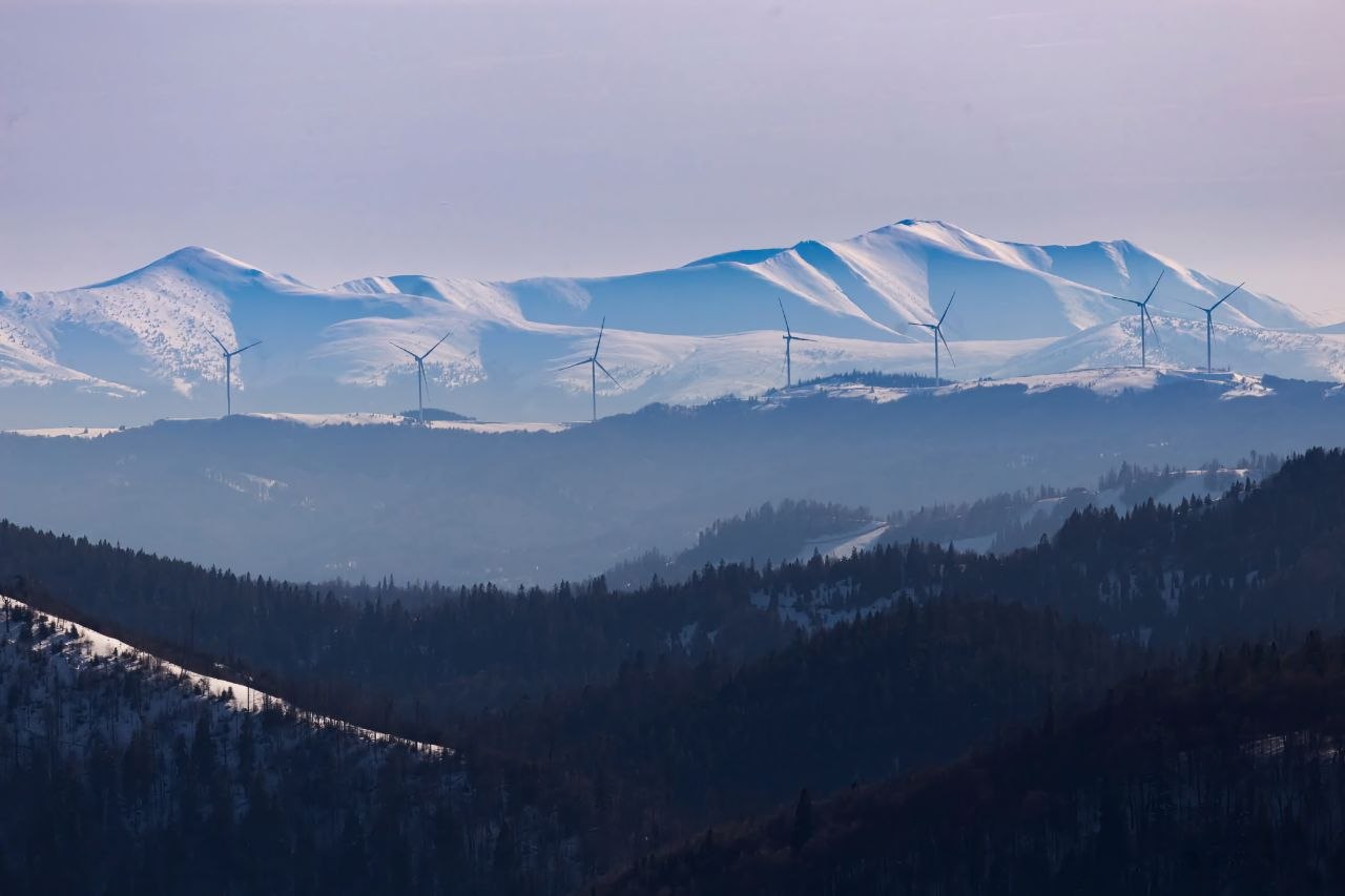 Вітряки в Ландшафтному заказнику Бердо