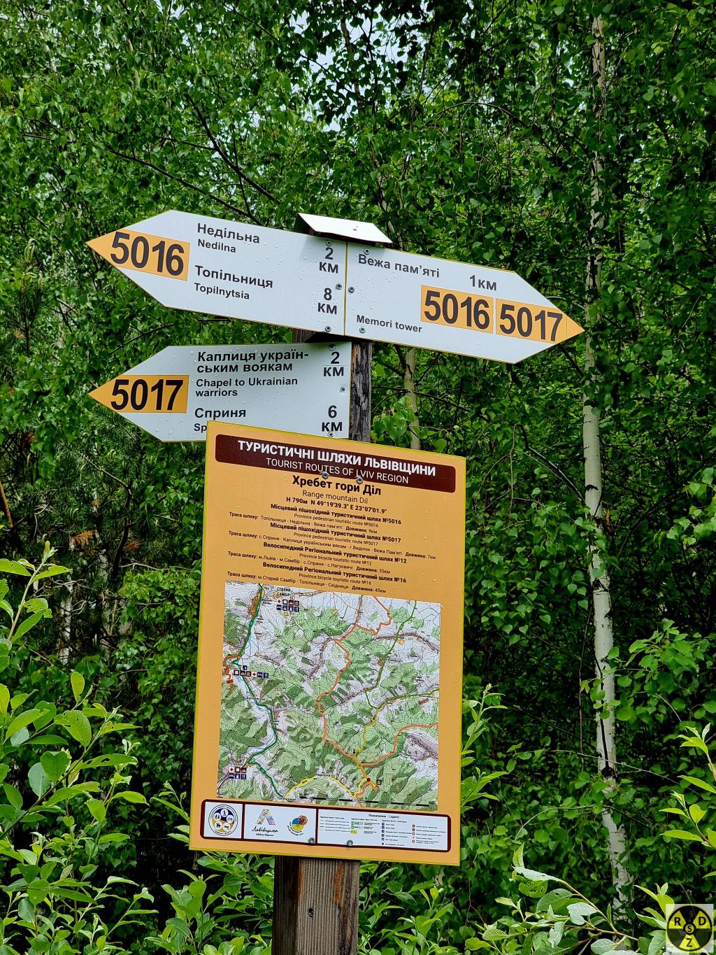 Туристичні маршрути навколо "Вежі Пам'яті"