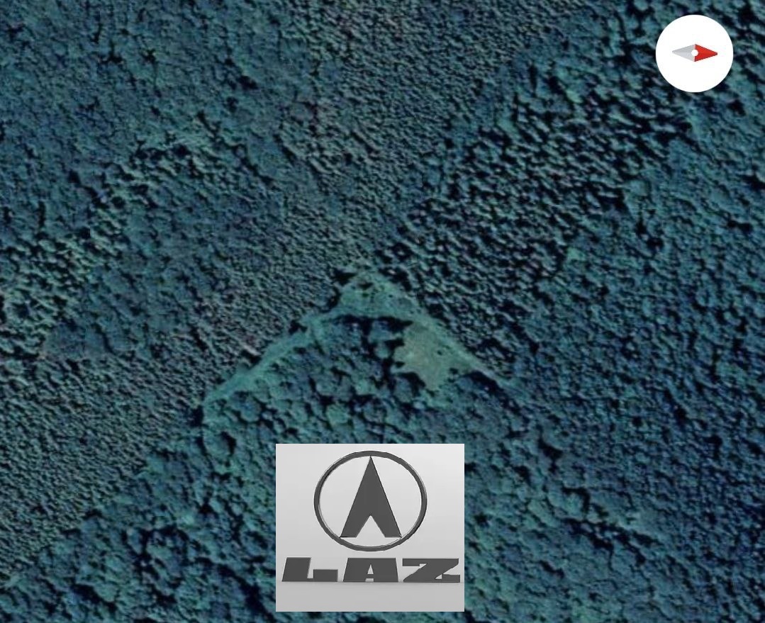 Гора Лаз, вид з космосу