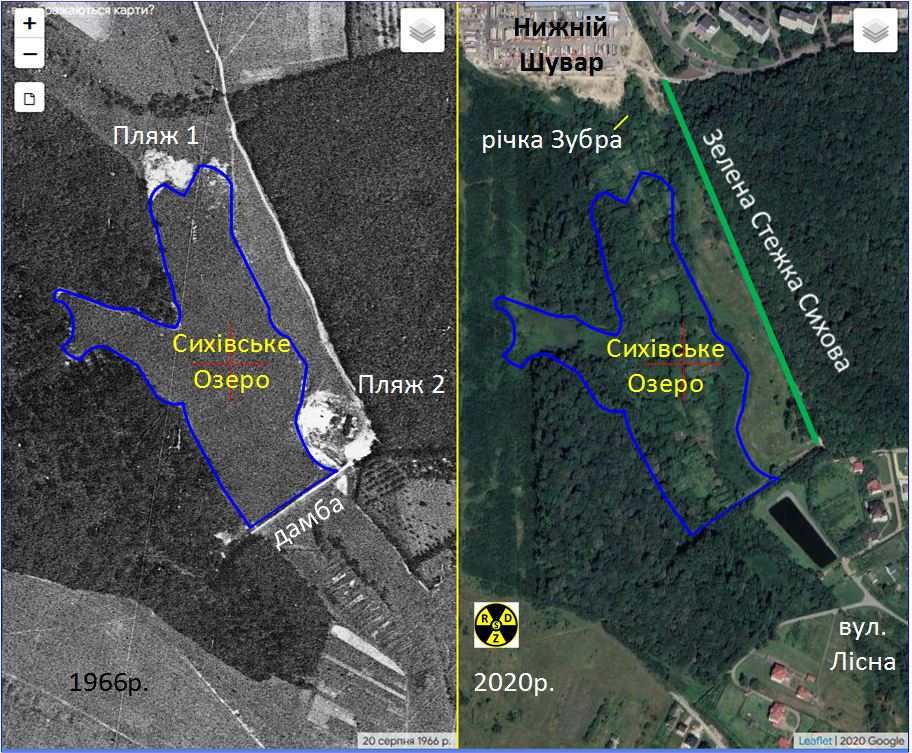 Сихівське озеро на карті Львова. Його все ще можна відновити!