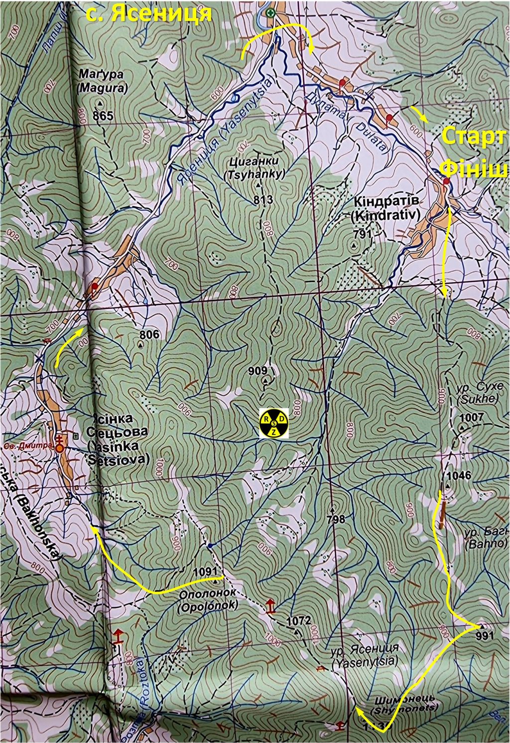 Кільцевий маршрут до гір Шимінець та Ополонок