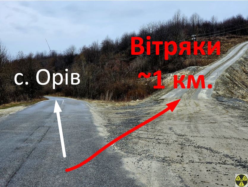Не пропустіть поворот на вітряки, ось його координати